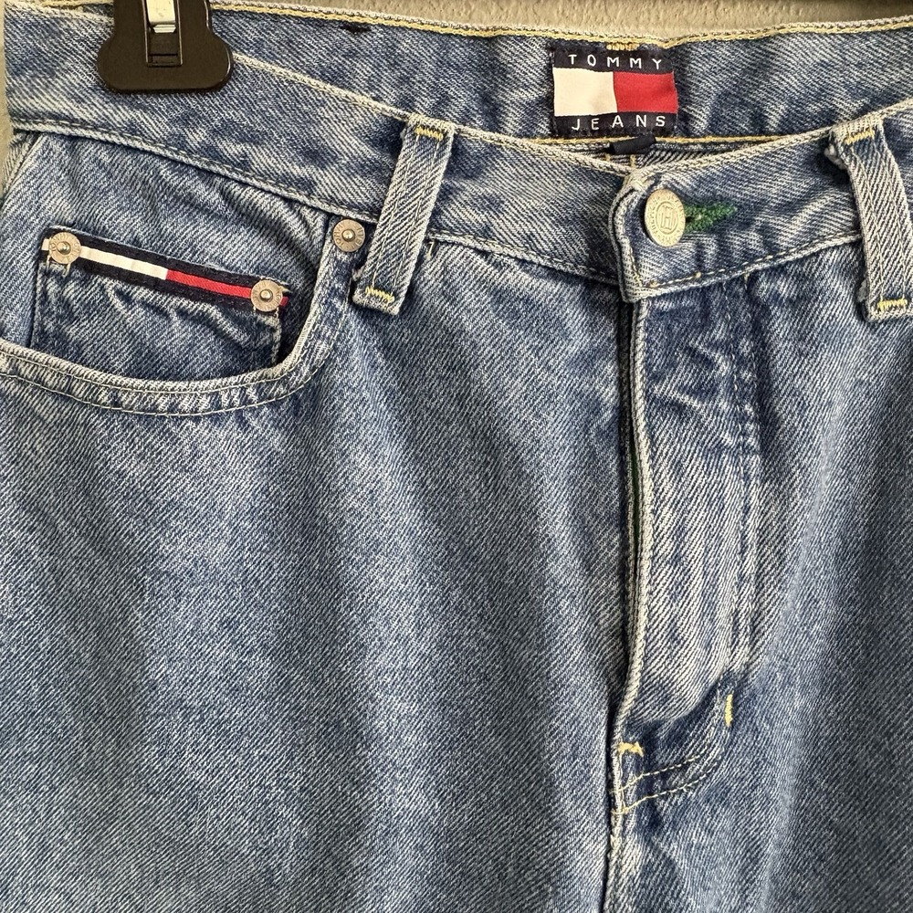 Vintage Tommy Hilfiger Jeans Womens 9 30x29 ACTUAL Straight Leg Logo 90s Y2K - Picture 3 of 12